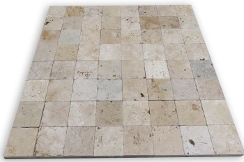 Travertin Light Medium tumbled 15 x 15 x 1cm